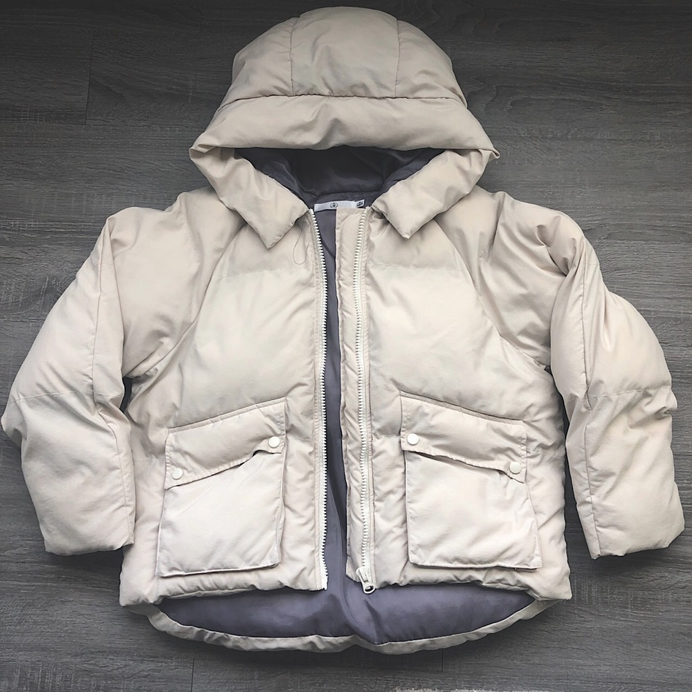 Missguided cream puffer jacket